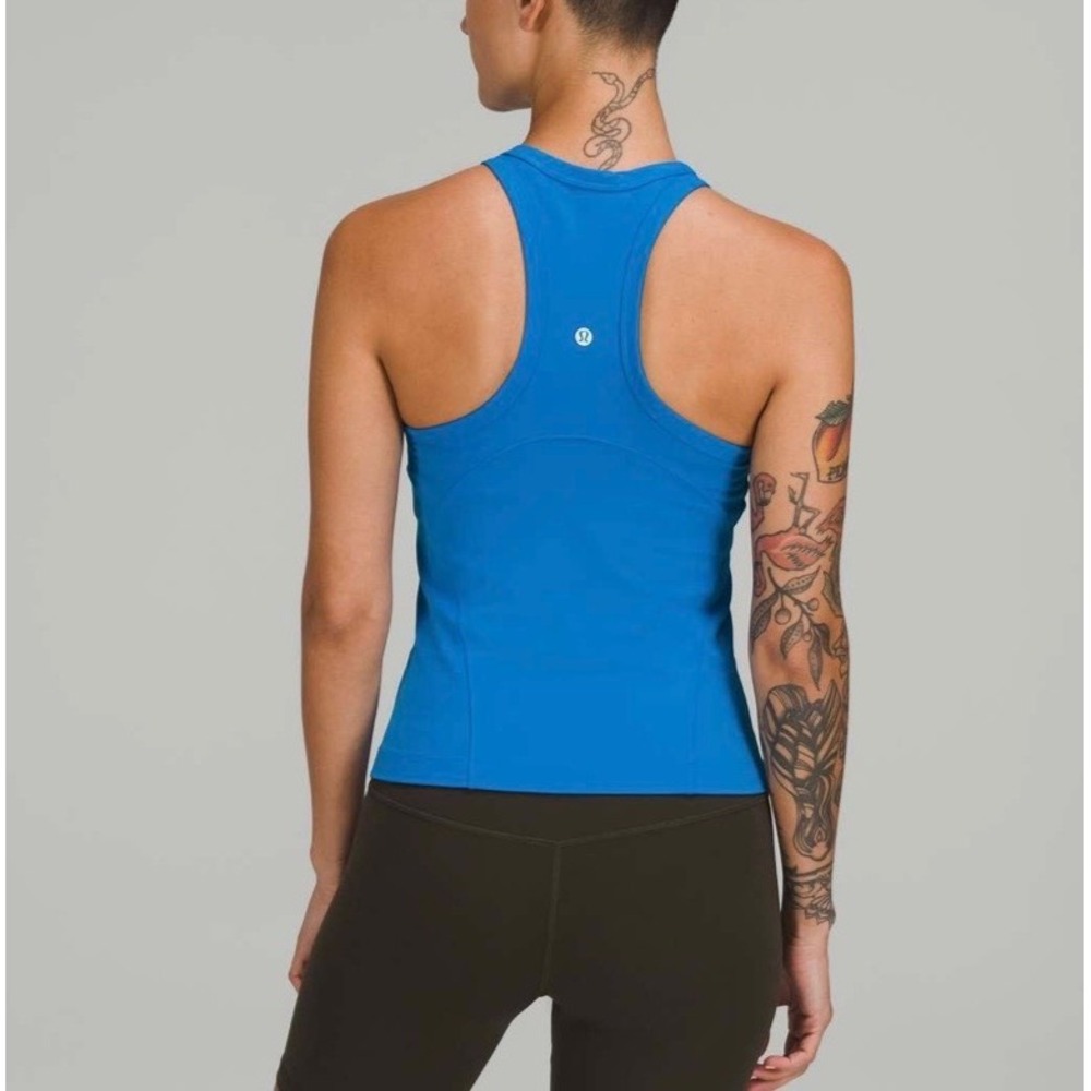 Lululemon Align Waist Length Racerback Tank Nulu Poolside Blue Size 2